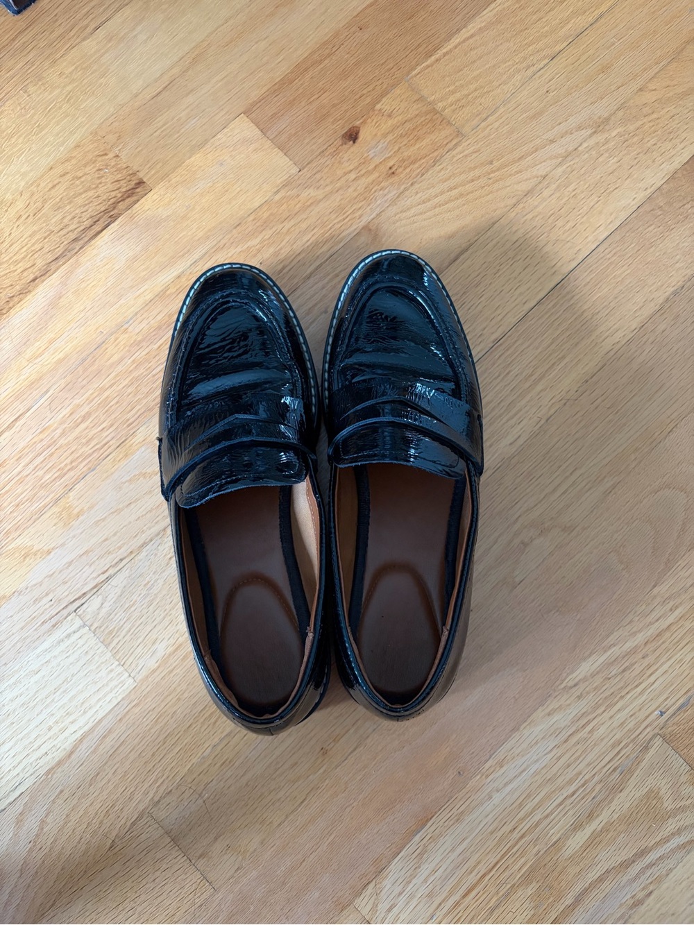 Women’s Franco Sarto Black Patent Slip-On Loafers